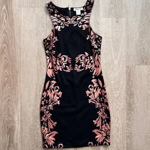 Arden B Medium Black & Rose gold Sleeveless Fitted Dress